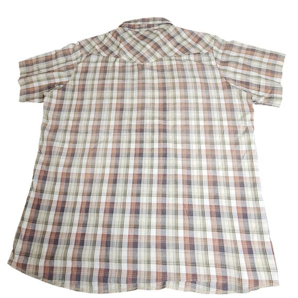 Wrangler Western Retro Pearl Snap Short Sleeve Shirt Men's XXL Plaid Rodeo - Picture 2 of 7